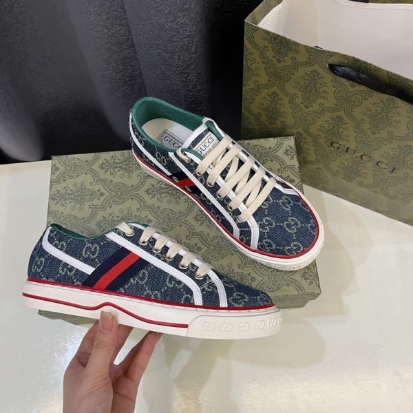 SY628 Gucci 1977 canvas shoes sneakers-Denim Blue