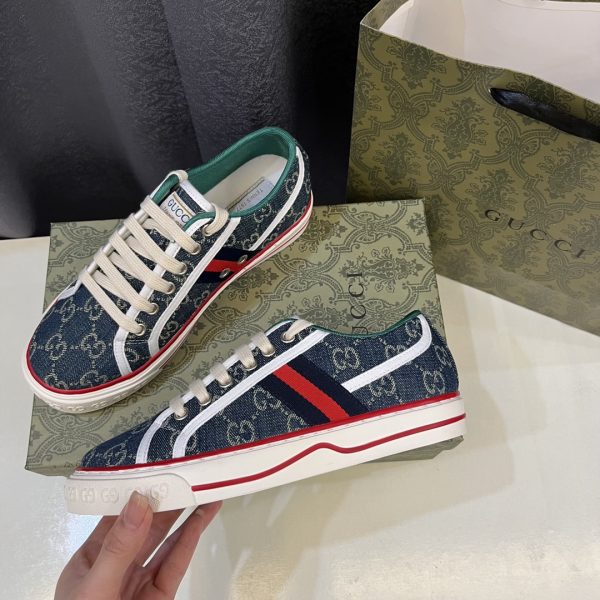 SY628 Gucci 1977 canvas shoes sneakers-Denim Blue - Image 3