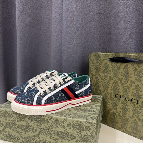 SY628 Gucci 1977 canvas shoes sneakers-Denim Blue - Image 4