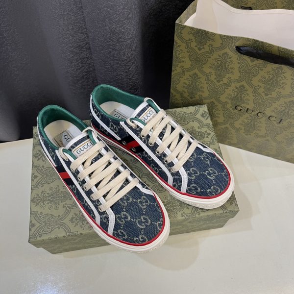 SY628 Gucci 1977 canvas shoes sneakers-Denim Blue - Image 5