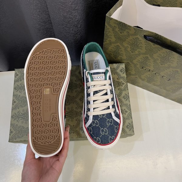 SY628 Gucci 1977 canvas shoes sneakers-Denim Blue - Image 6