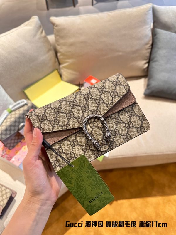 Gucci mini cowhide bacchanalia bag 17cm