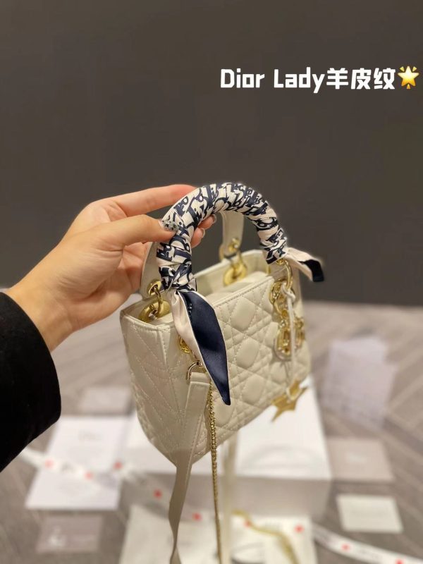 Dior lady bag white - Image 8