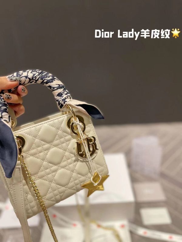 Dior lady bag white - Image 7