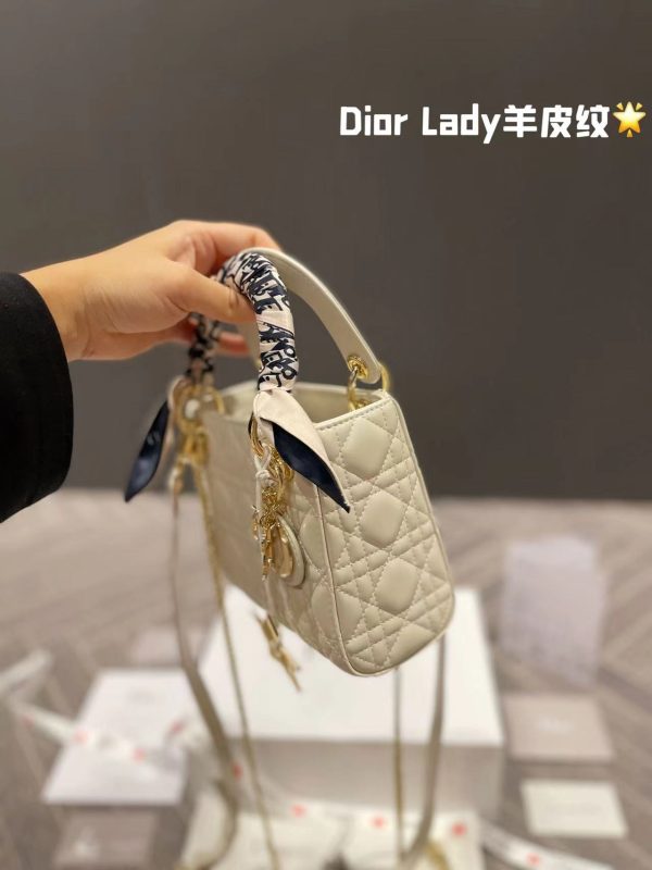 Dior lady bag white - Image 6