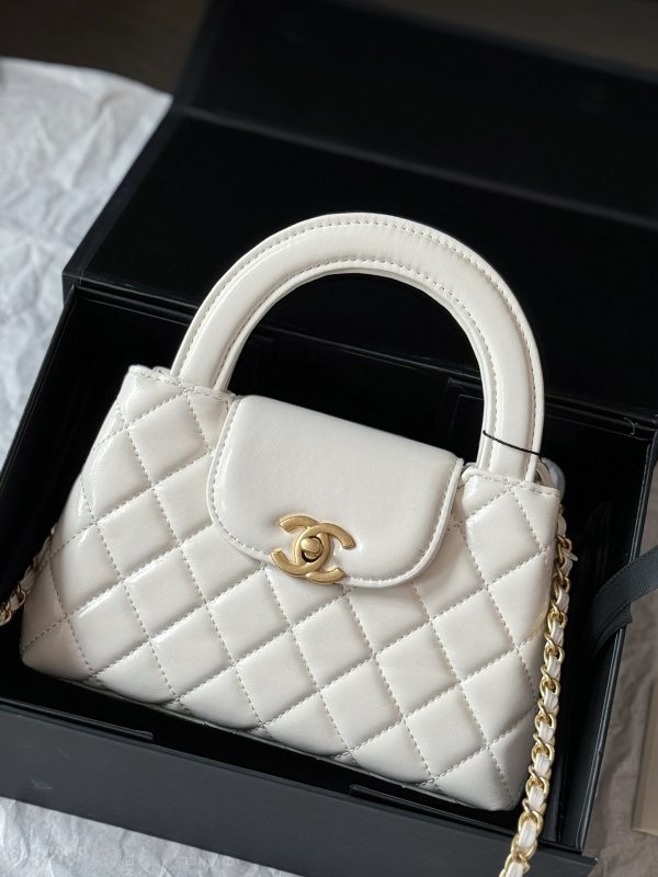 Chanel 23k kelly handbag 20*12cm white 240401bag2st - Image 4