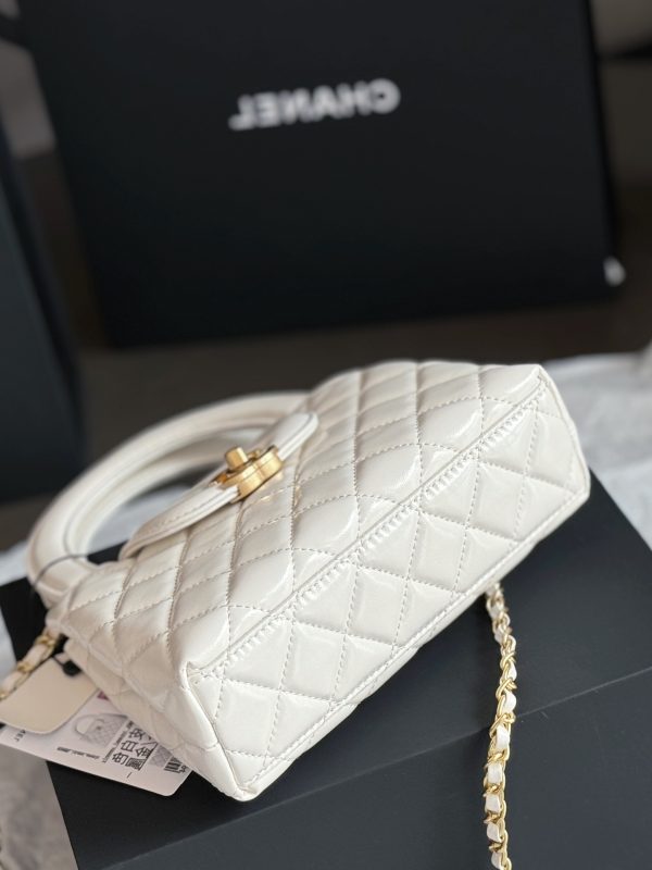 Chanel 23k kelly handbag 20*12cm white 240401bag2st - Image 9