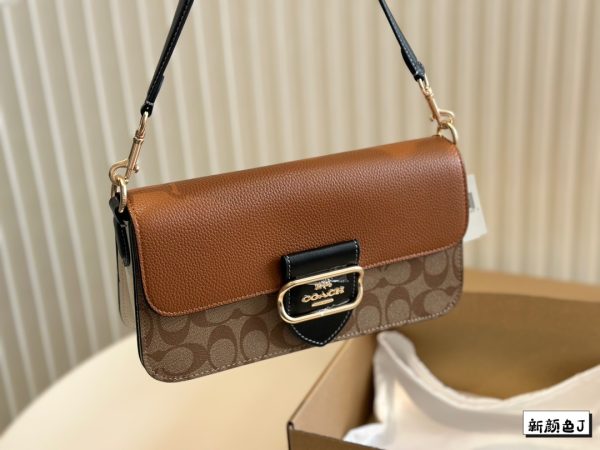 Coach morgan bag brown 25*16cm 240401bag10st