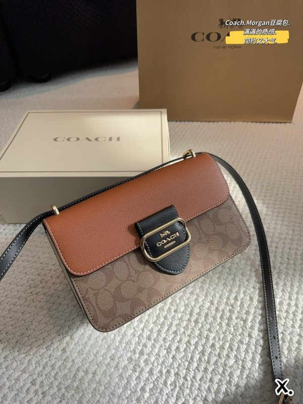 Coach morgan bag brown 25*16cm 240401bag10st - Image 3