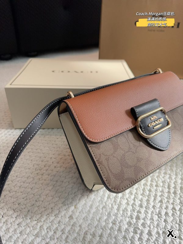 Coach morgan bag brown 25*16cm 240401bag10st - Image 4