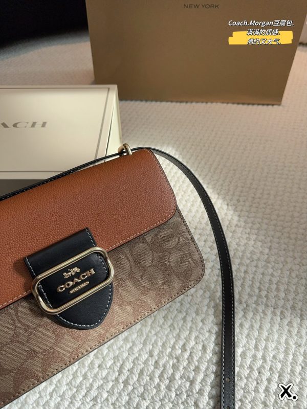 Coach morgan bag brown 25*16cm 240401bag10st - Image 5