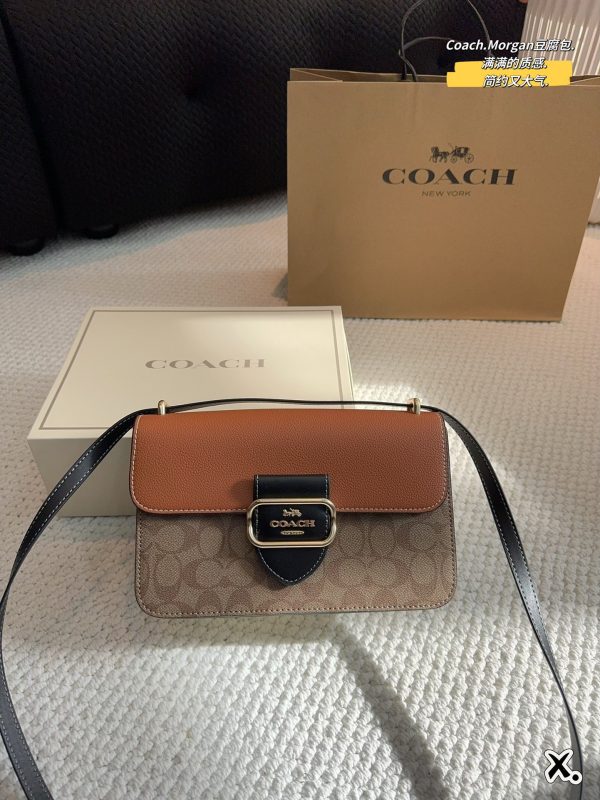Coach morgan bag brown 25*16cm 240401bag10st - Image 8