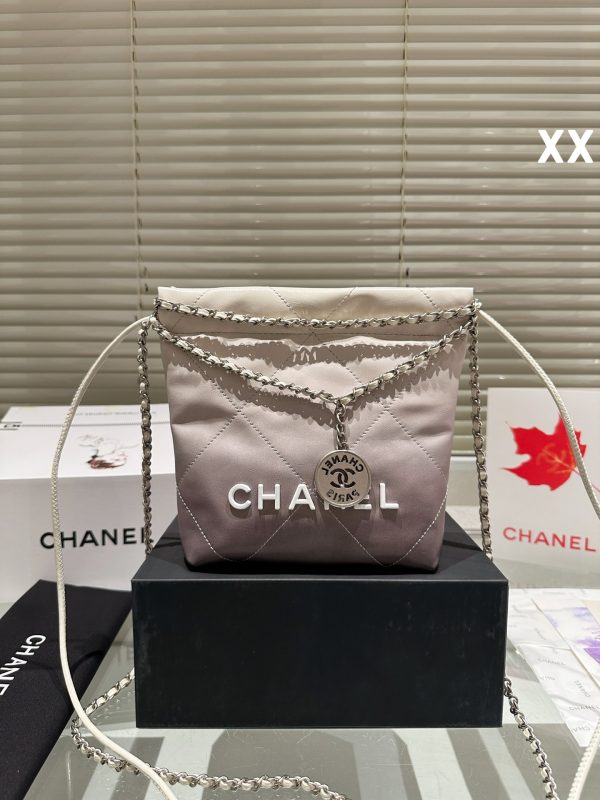 Chanel mini trash bag- purple 20cm