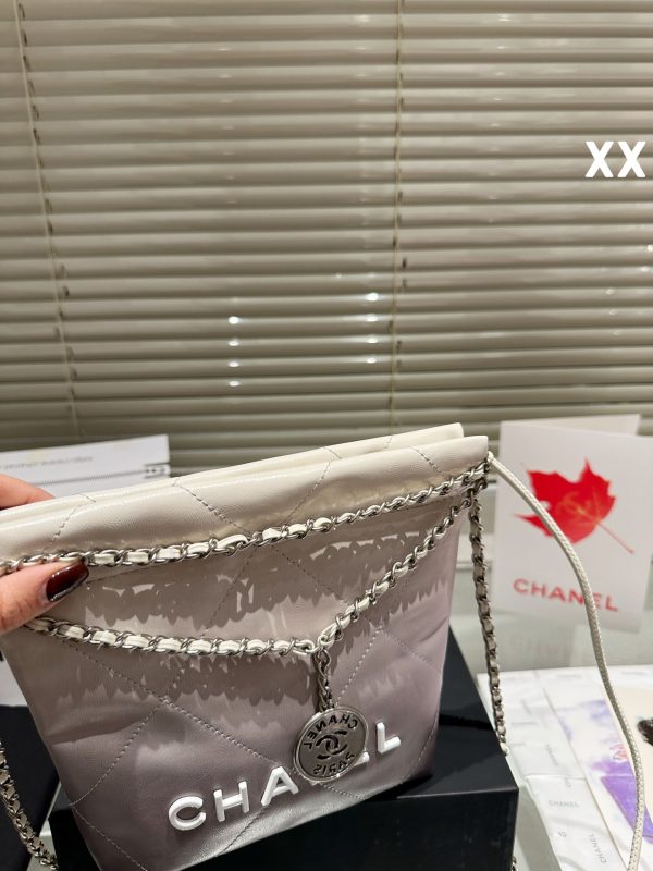Chanel mini trash bag- purple 20cm - Image 2