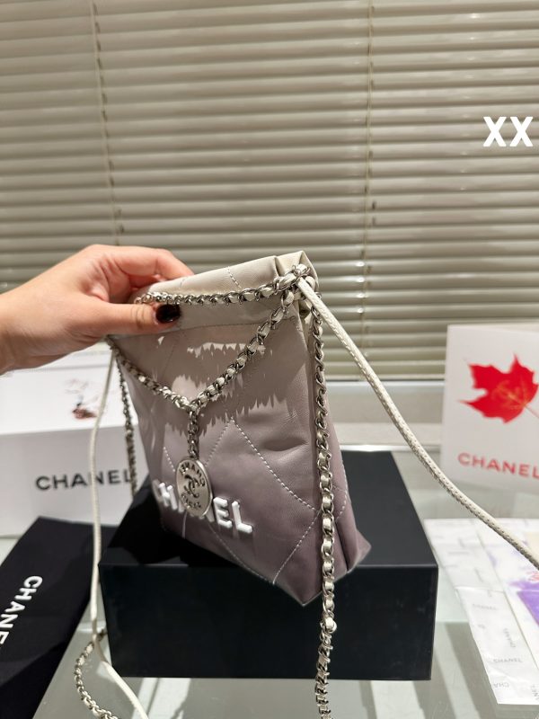 Chanel mini trash bag- purple 20cm - Image 4