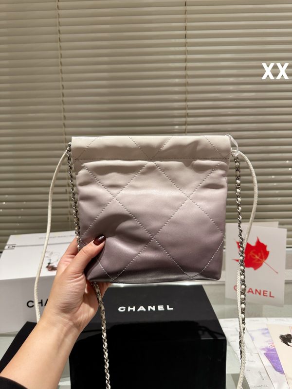 Chanel mini trash bag- purple 20cm - Image 6