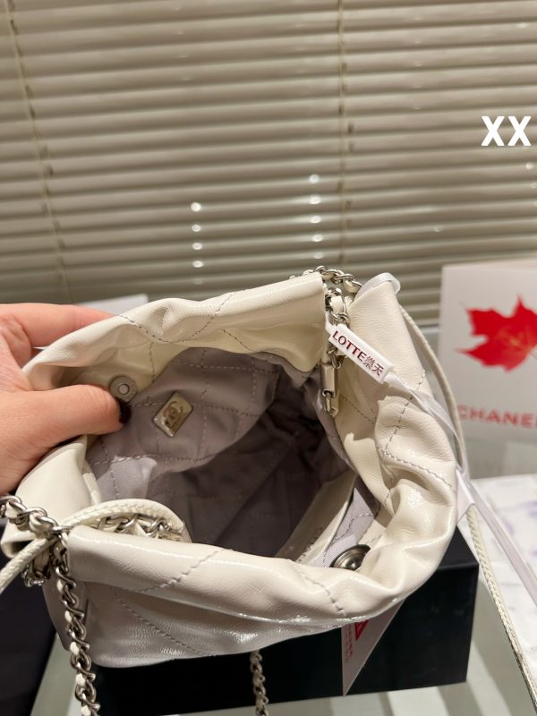 Chanel mini trash bag- purple 20cm - Image 9