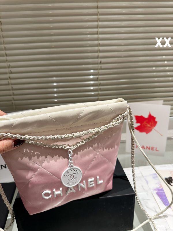 Chanel mini trash bag- pink 20cm - Image 2
