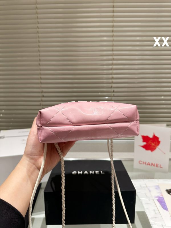 Chanel mini trash bag- pink 20cm - Image 5