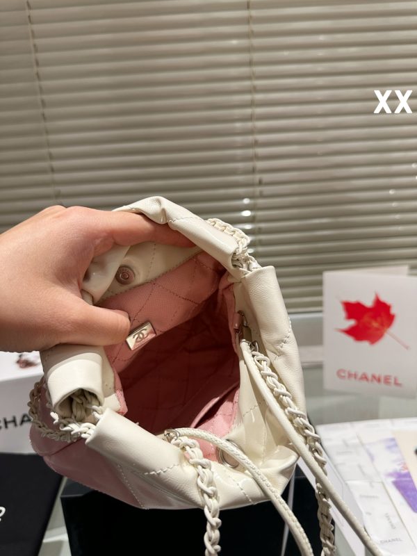 Chanel mini trash bag- pink 20cm - Image 9