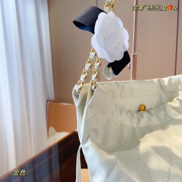 Chanel gold garbage bag-white 29*8*30cm - Image 5