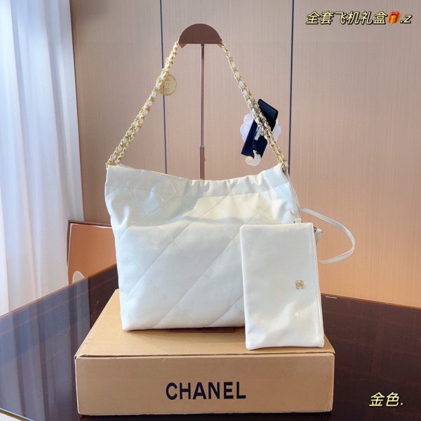Chanel gold garbage bag-white 29*8*30cm - Image 6