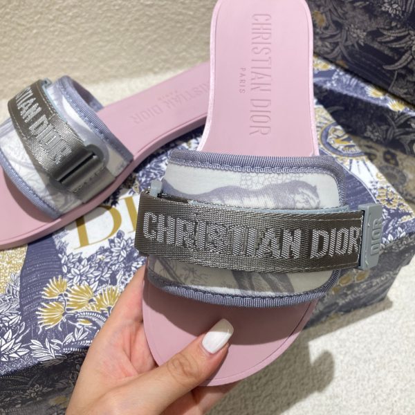 Asui1 Christian Dior Embroidered Velcro slippers - Image 4