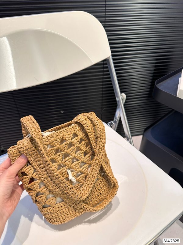 Prada woven tote bag 17*18cm brown - Image 6