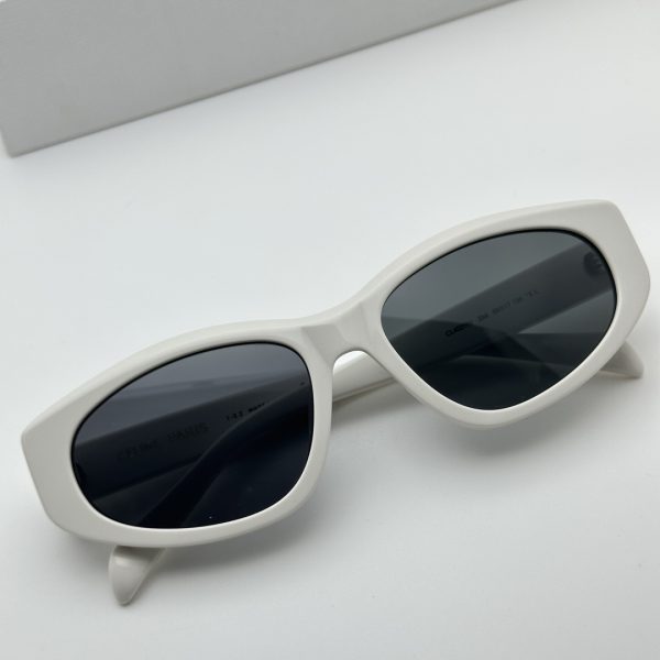 celine fashion polygon sunglasses white - Image 2
