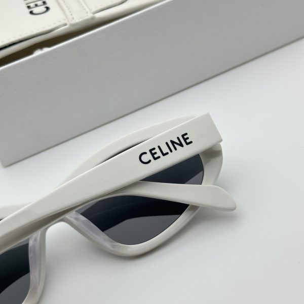 celine fashion polygon sunglasses white - Image 4