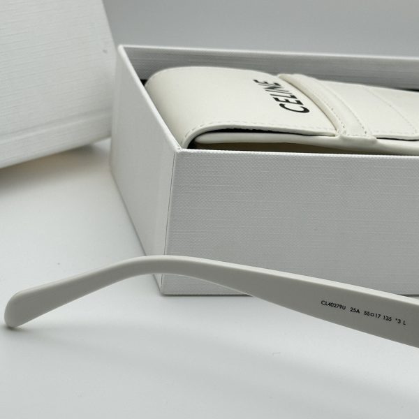 celine fashion polygon sunglasses white - Image 7
