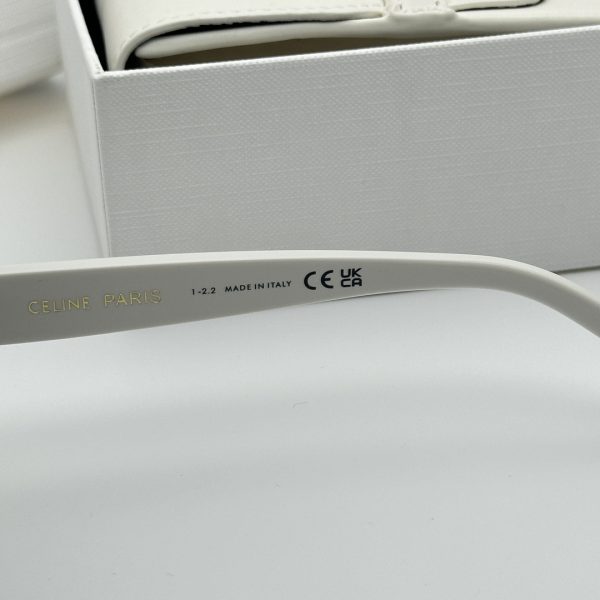 celine fashion polygon sunglasses white - Image 8