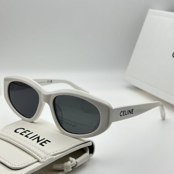 celine fashion polygon sunglasses white - Image 9