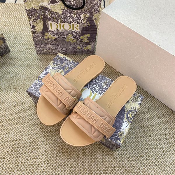 Dior Silicone Jelly Slippers brown