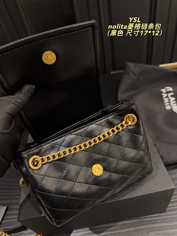 FF001 Yves Saint Laurent Nolita Diamond-Quartz Chain Bag (with box) Size: 17 x 12cm - Image 6