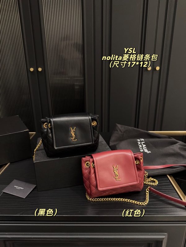 FF001 Yves Saint Laurent Nolita Diamond-Quartz Chain Bag (with box) Size: 17 x 12cm