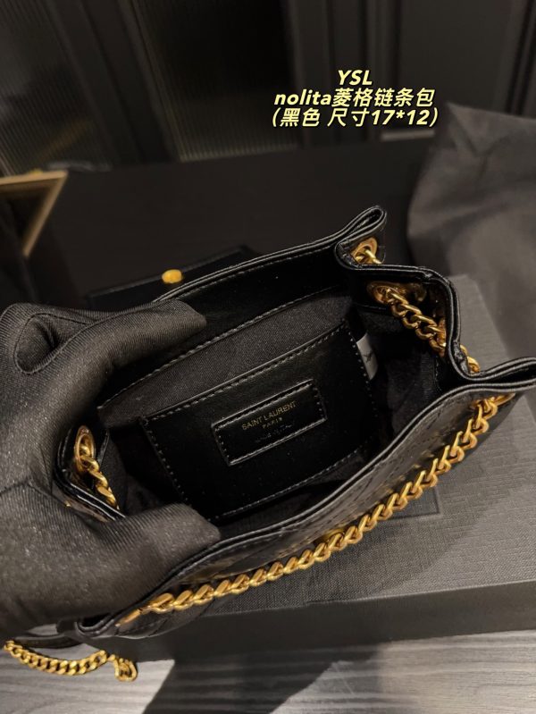 FF001 Yves Saint Laurent Nolita Diamond-Quartz Chain Bag (with box) Size: 17 x 12cm - Image 8