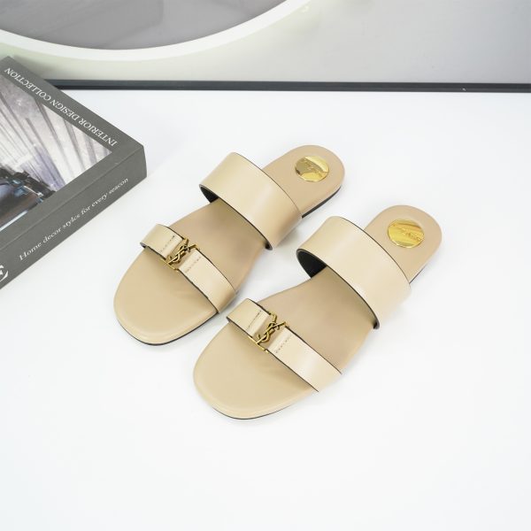 XL001 YSL SAINT LAURENT 2026 letter logo Calfskin Sandals Size: 35-44 (color)