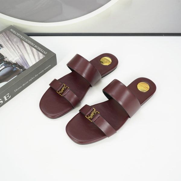 XL001 YSL SAINT LAURENT 2026 letter logo Calfskin Sandals Size: 35-44 (color) - Image 3