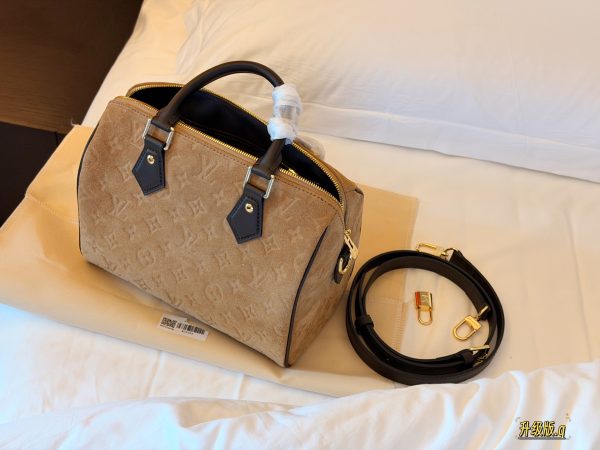 XX001 LV Louis Vuitton Speedy 25 Suede Bag (Box Included) Size: 25 x 19 cm - Image 5