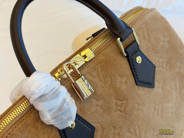 XX001 LV Louis Vuitton Speedy 25 Suede Bag (Box Included) Size: 25 x 19 cm - Image 6