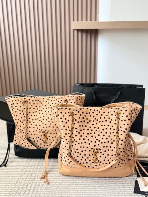 XX001 YSL Saint Laurent Cassandre Polka-Dot Tote Bag (No Box) Size: 33cm
